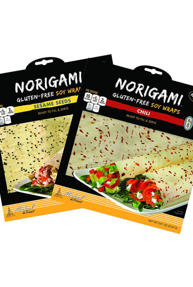 Norigami Non Gmo Gluten Free Soy Wraps Sesame Seeds And Soy Wraps Chili