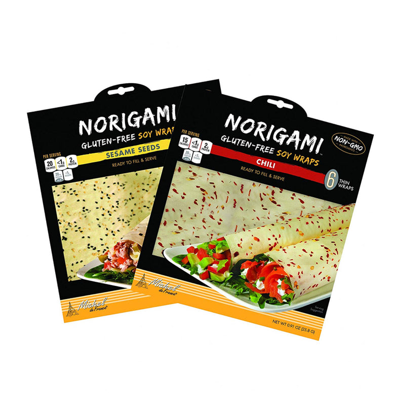 Norigami Non Gmo Gluten Free Soy Wraps Sesame Seeds And Soy Wraps Chili