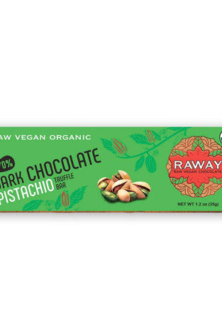 Raway Raw Vegan Chocolate Bars Dark Chocolate Pistachio Praline